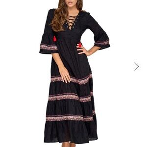 Jets Australia Jessika Allen Sensory black maxi dress festival US 10